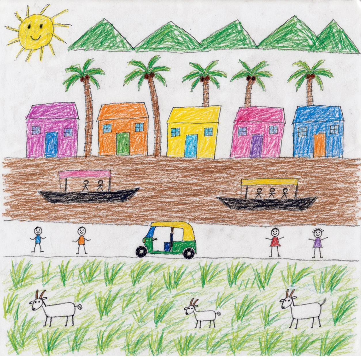 南アジアの風景を描いた作品例